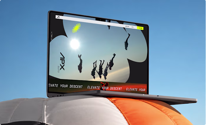 APX Suits — skydiving suit brand's e-commerce platform.