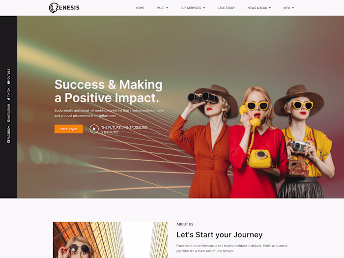Engaging Media & Entertainment Website UI Design 