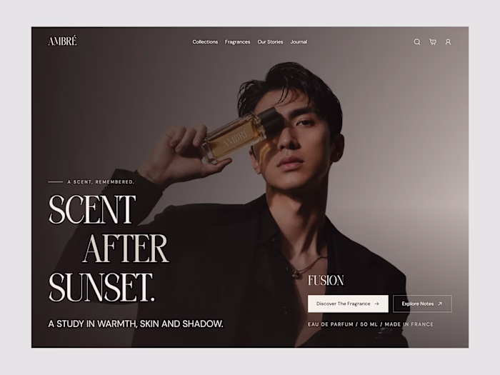 Fragrance Ecommerce Website UIUX Design