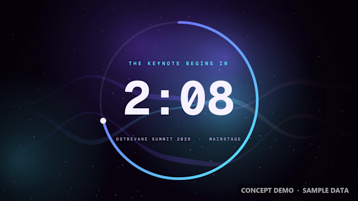Conference mainstage motion package: 8 deliverables