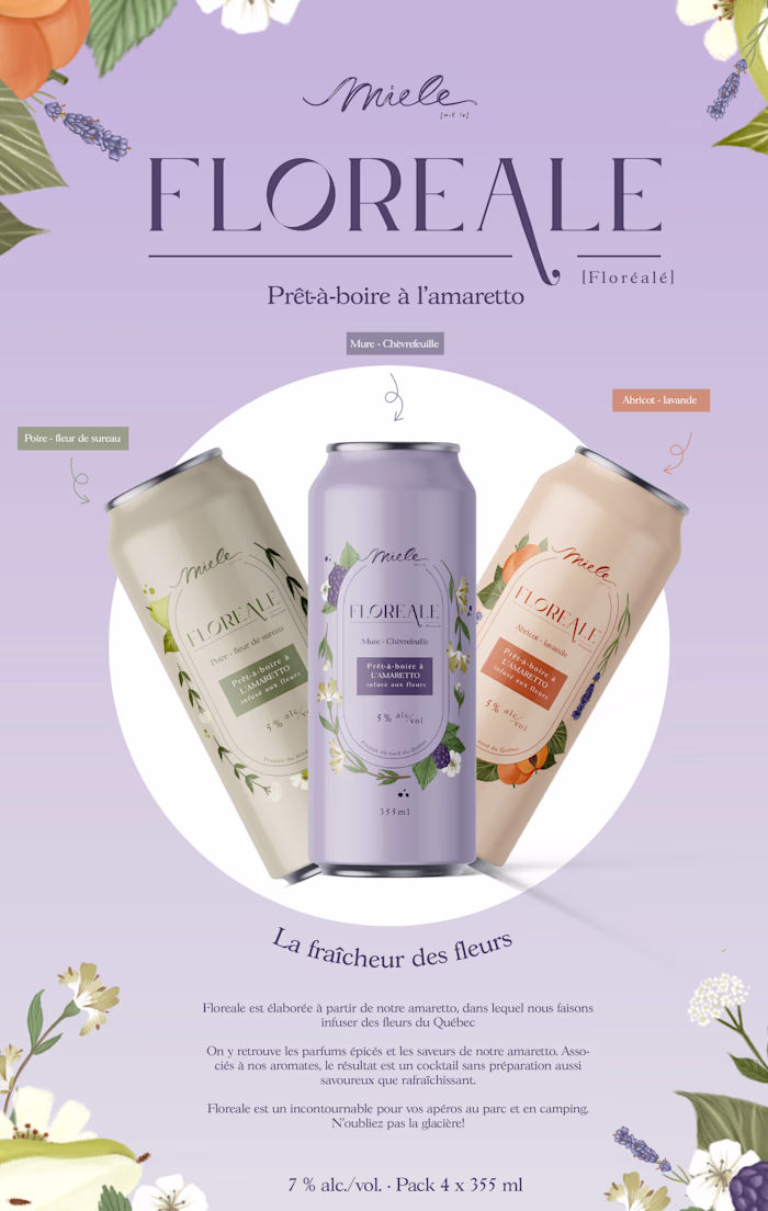 Floral seltzer packaging