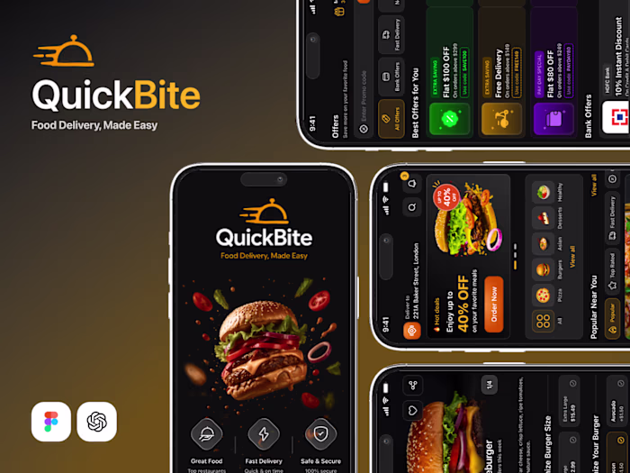 QuickBite - Food Delivery App UI/UX Design