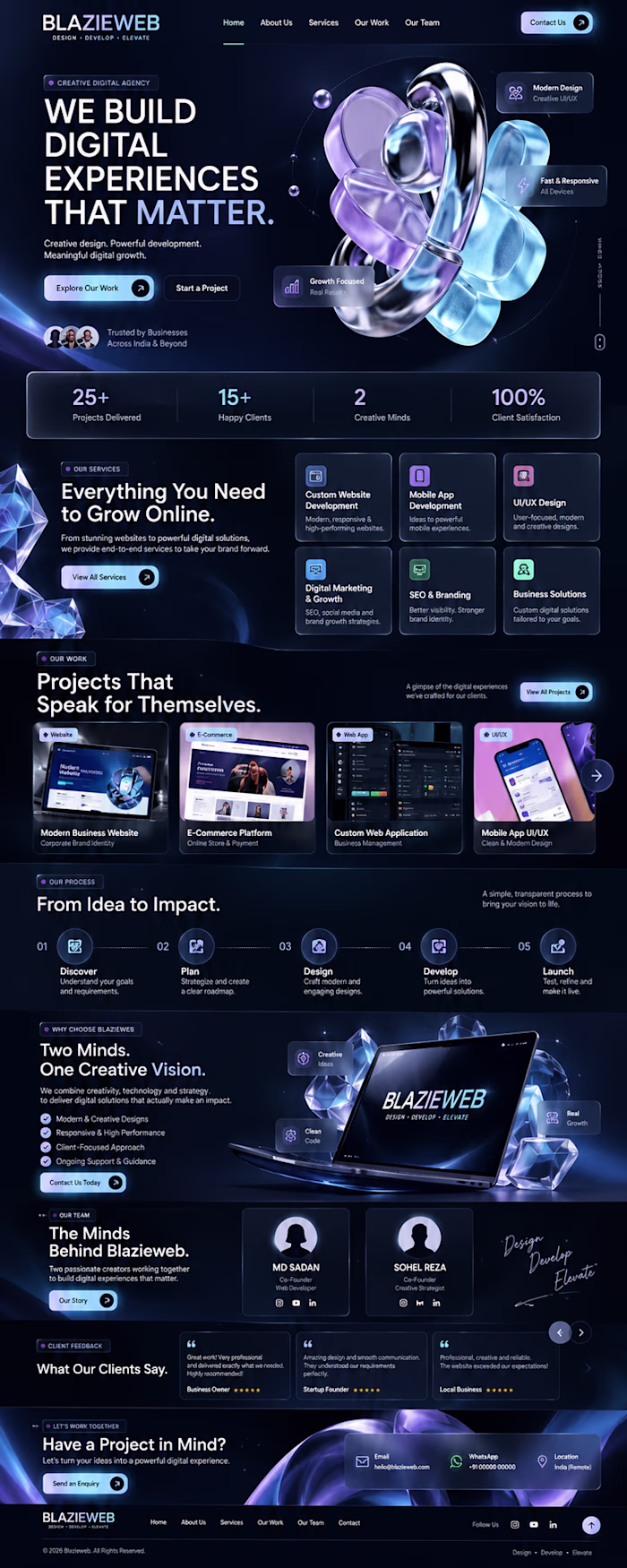 This is a modern aesthetic looking website for agency or por...