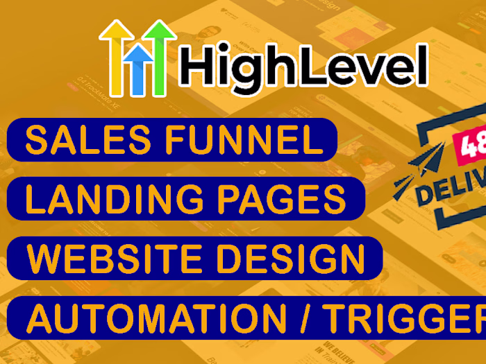 Gohighlevel Sales funnel, Website Design & Automation