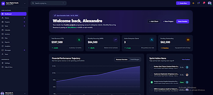 Admin Panel for client portal