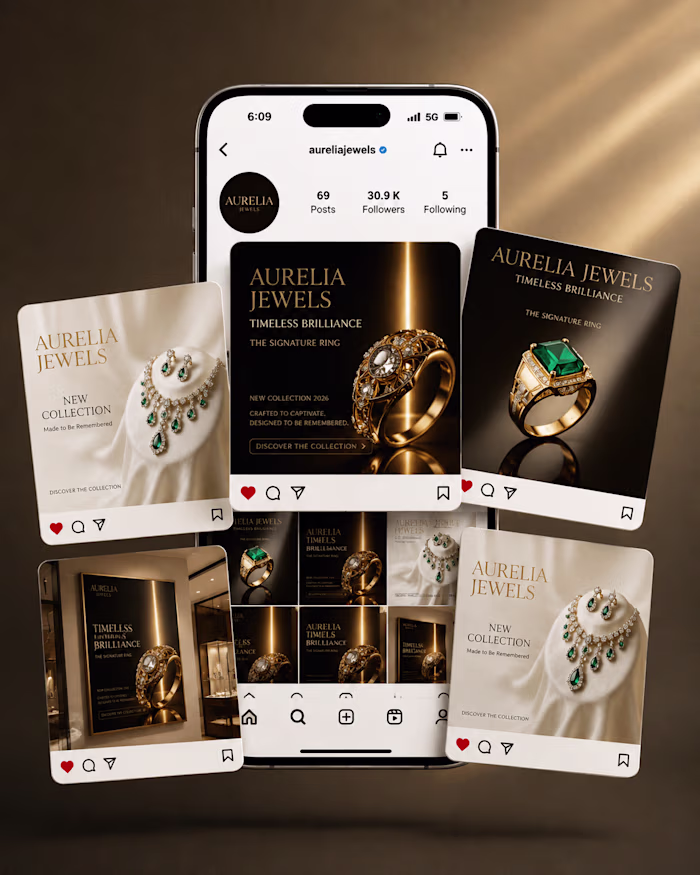 Aurelia Jewelries Brand campaign