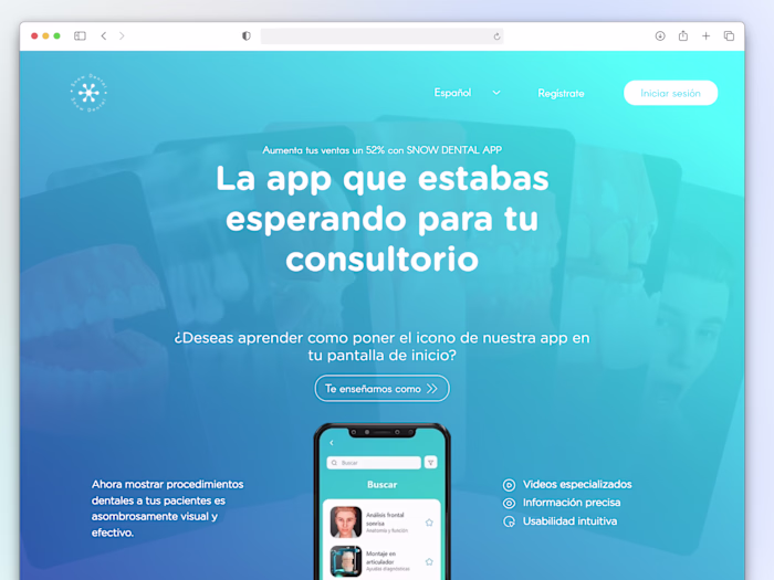 Snow Dental App Development - Wix Studio
