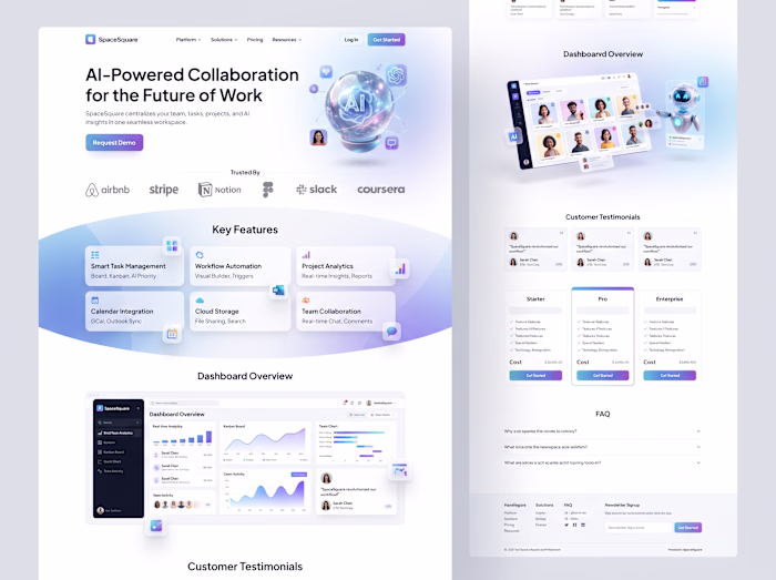 AI-Powered Collaboration Platform Landing Page