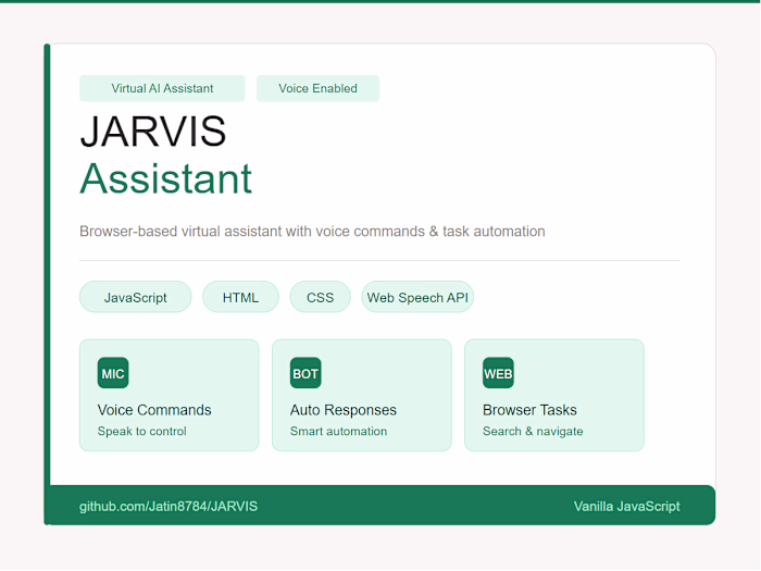 Browser-based virtual assistant built with