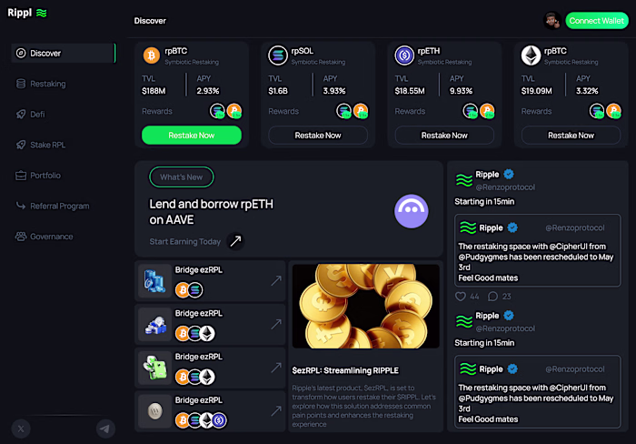 Rippl — Web3 Restaking Dashboard
