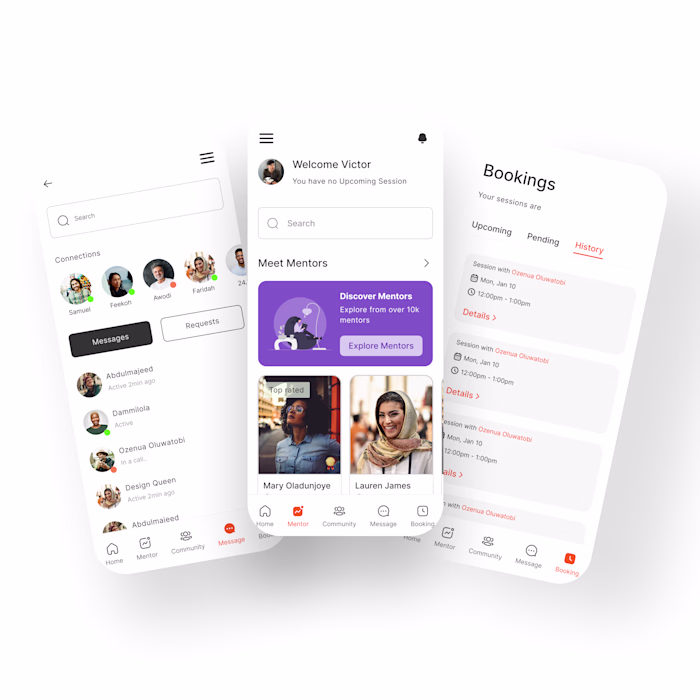 Startup Forge Platform Mobile design