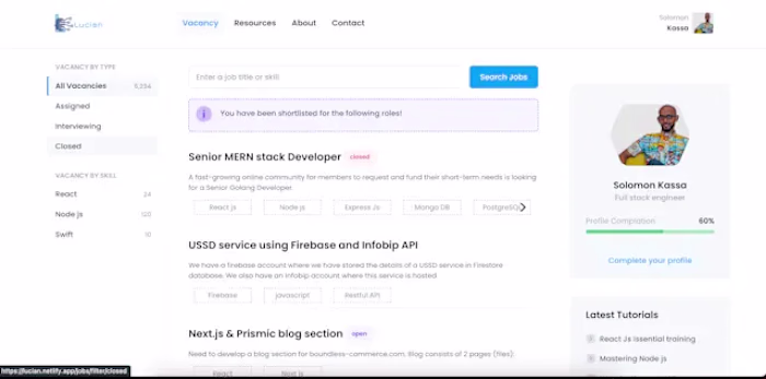 Lucian: Freelance Recruiting Platform
