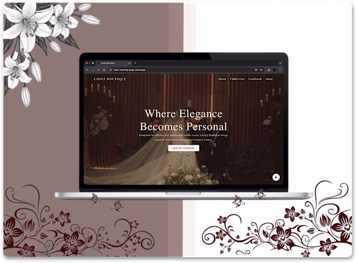 Luxury Boutique Landing Page Experience