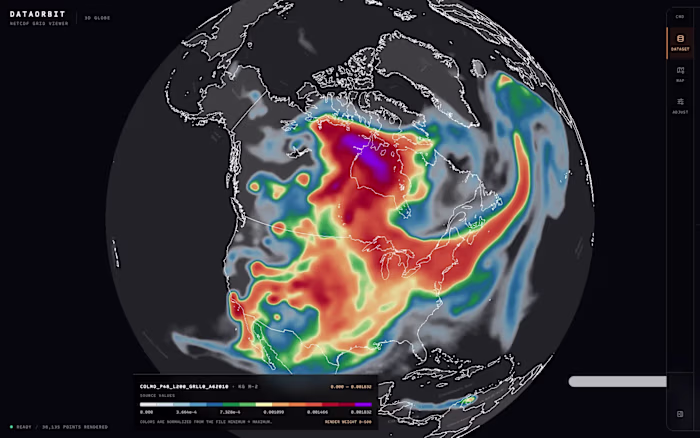 DataOrbit (Self-Initiated) — Scientific Data on a Globe