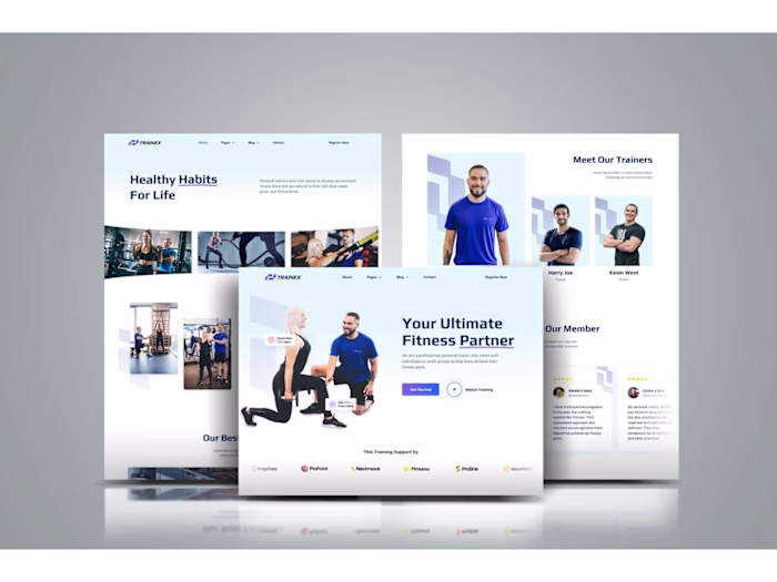 Modern, fully responsive fitness website