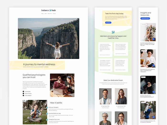 Balance Hub — Accessible Therapy  with WordPress