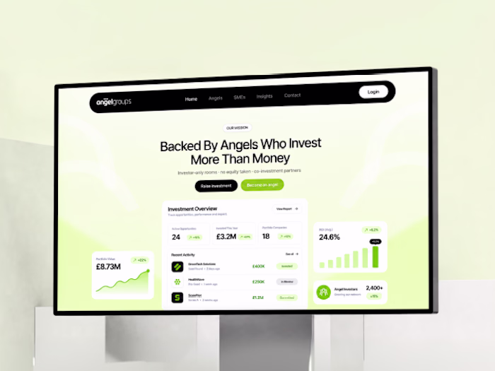 Investor-Focused Fintech Landing Page Design