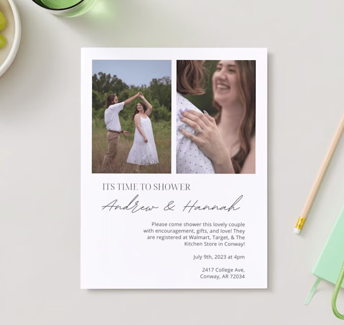 Modern Wedding Shower Invite
