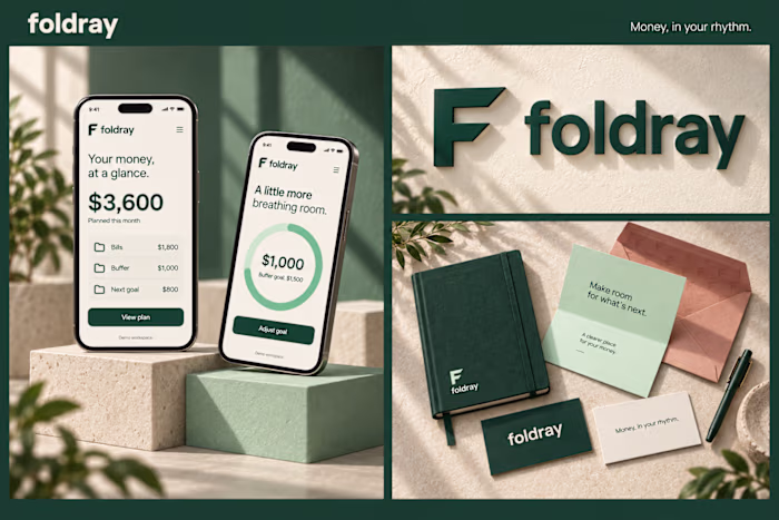Foldray: a calmer identity for