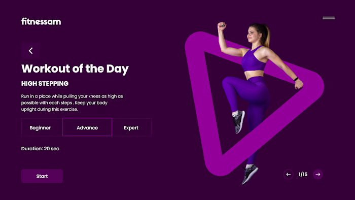 Fitness landing page