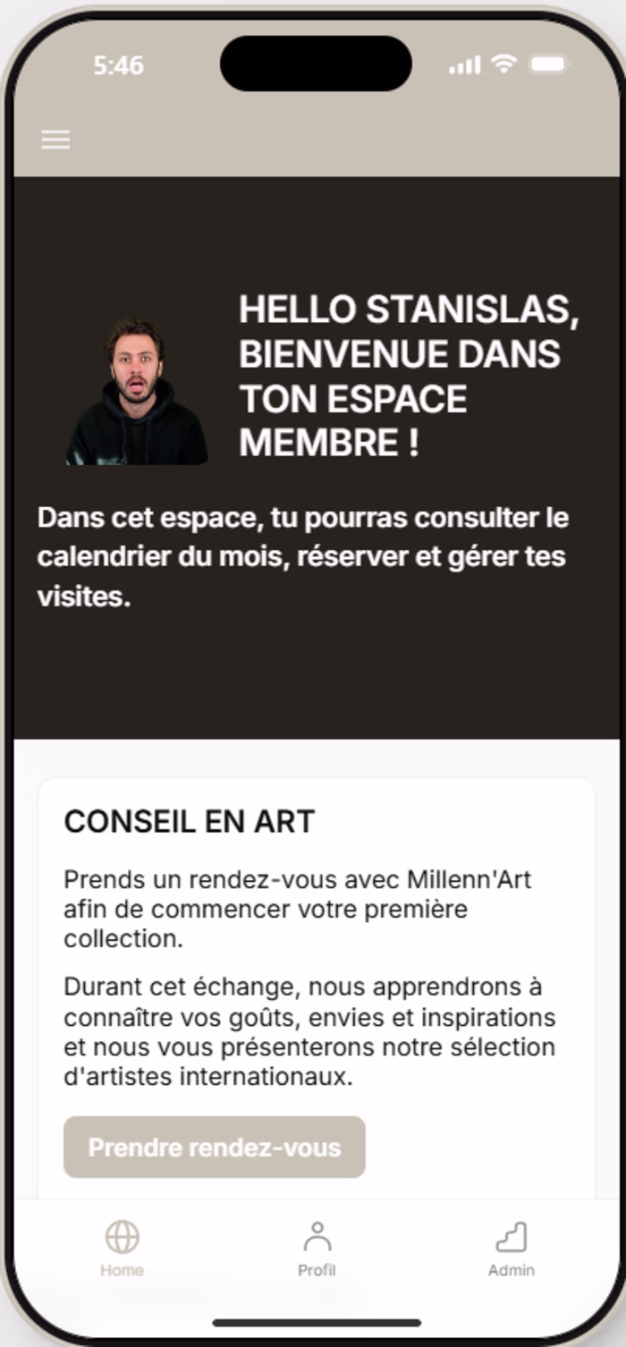 Millenn'Art application