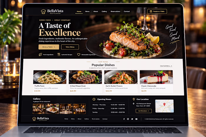 Restaurant Website Redesign — A