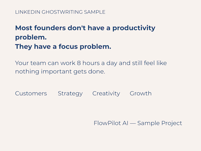 LinkedIn Ghostwriting Sample — B2B SaaS