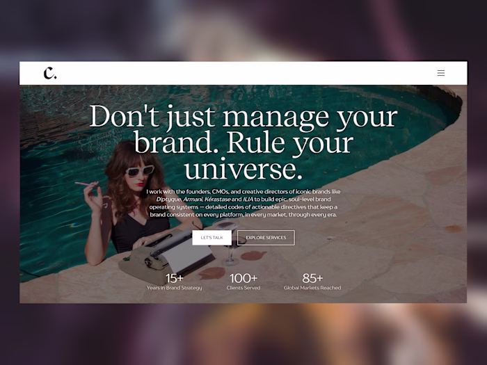High-Converting Landing Page System for c.black