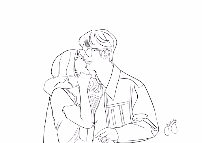 Line art illustrations 