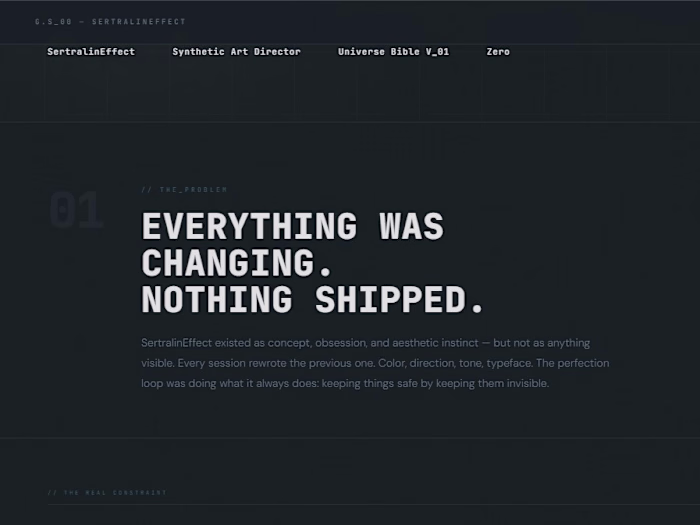 SertralinEffect — Brand Identity & AI Visual Production