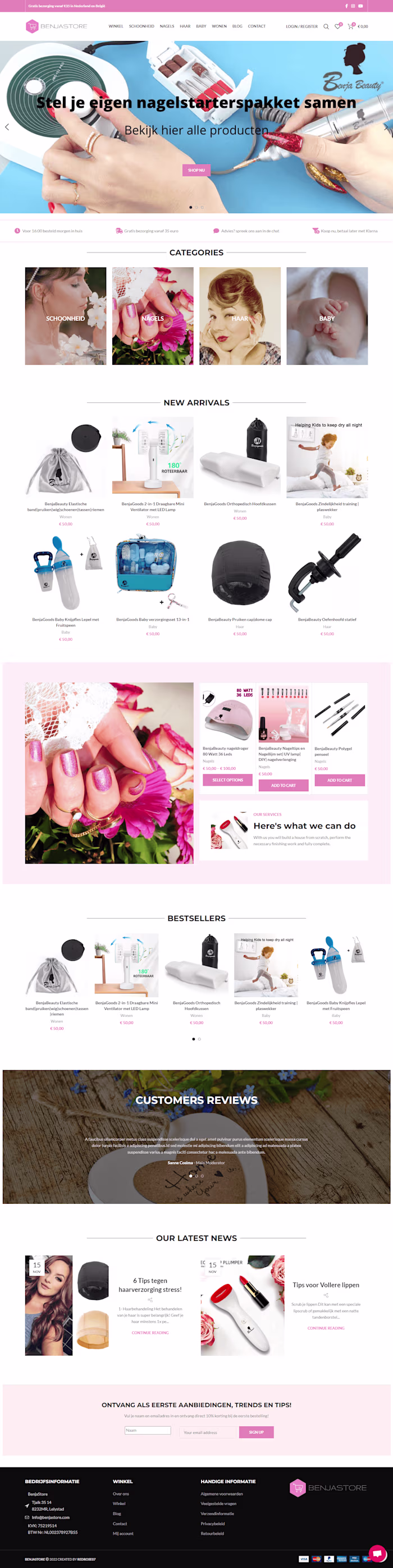 Wordpress Ecommerce website, Woocommerce, Beauty store