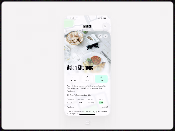 Foodspot Details Mobile Screen.