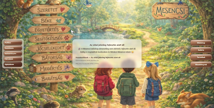 Mesencsi: Webshop & Digital Storybook Platform