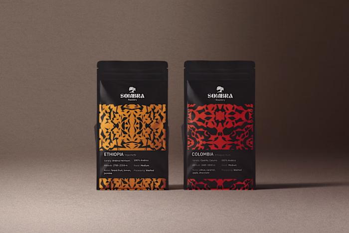 Coffee shop and roastery branding, packaging