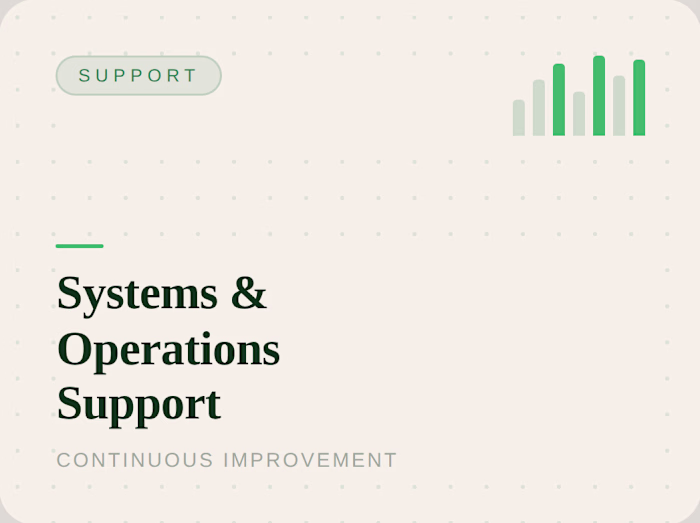I provide ongoing support to