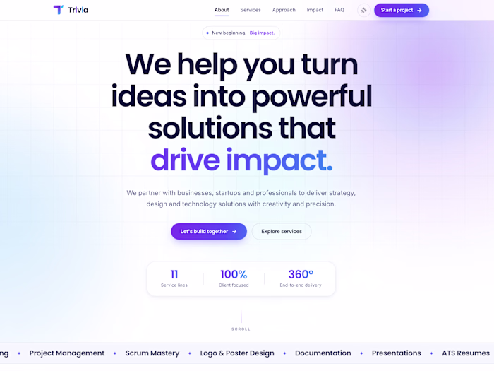 Need a modern website that