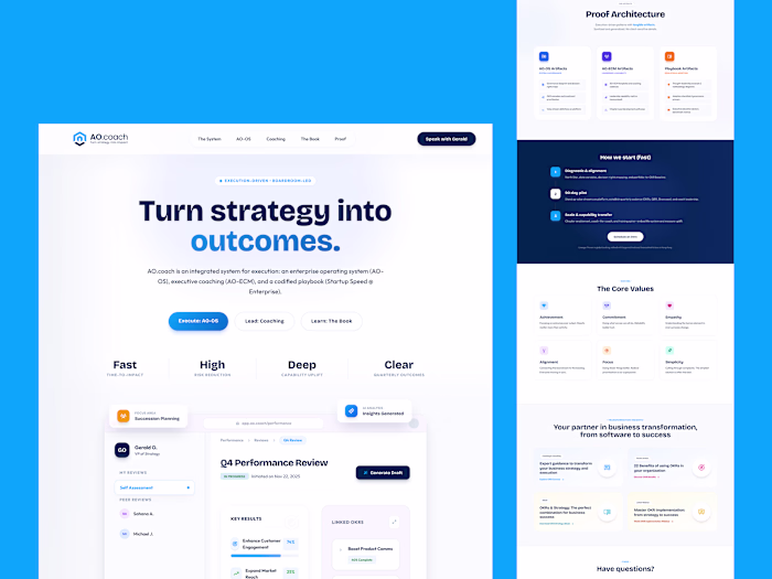 Modern Business Coaching & Consulting Website Design