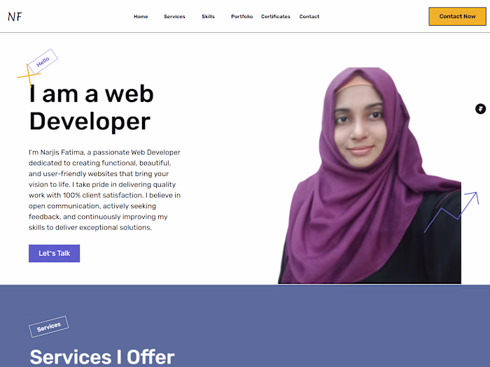 Personal Portfolio Website Development