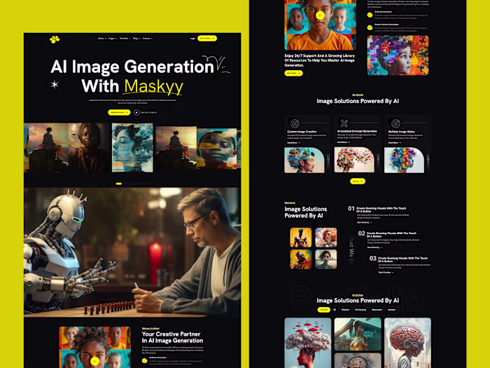 AI Image Generation Website Design