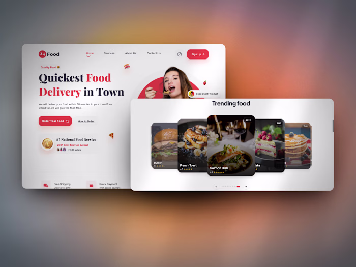 24 Food — Landing Page