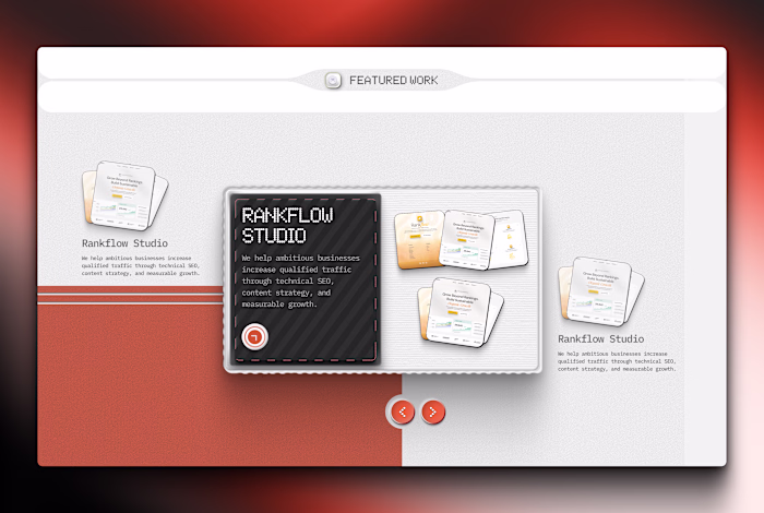 Built a featured work section