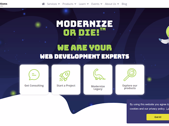 Ortus Solutions Landing Page
