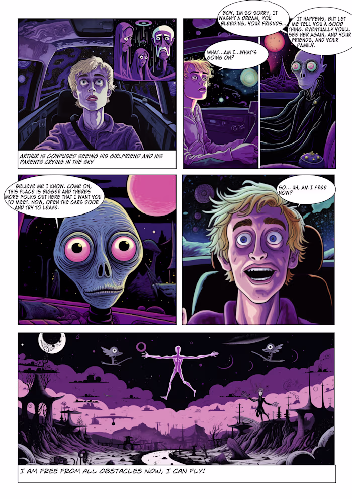 AI illustrated comic book