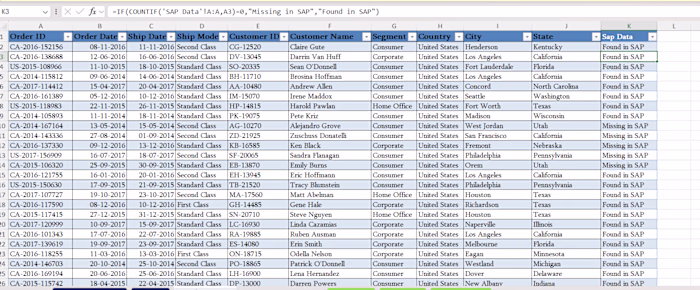 Excel Formula, Conditional Formatting