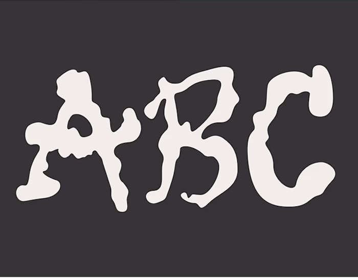 experimental font | imprinted