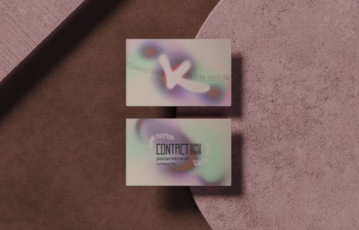 Personal business card design I created a business card that...
