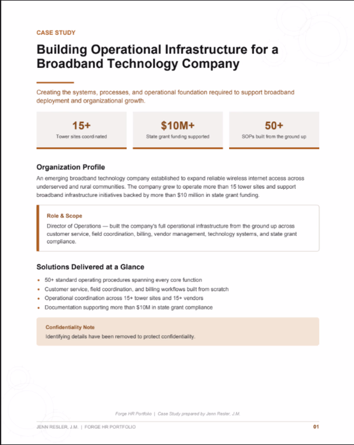 Built the operational infrastructure for