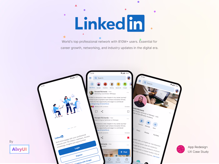 Social Media App LinkedIn UX Redesign Case Study