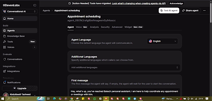 Built an automated appointment booking flow using MCP with n...