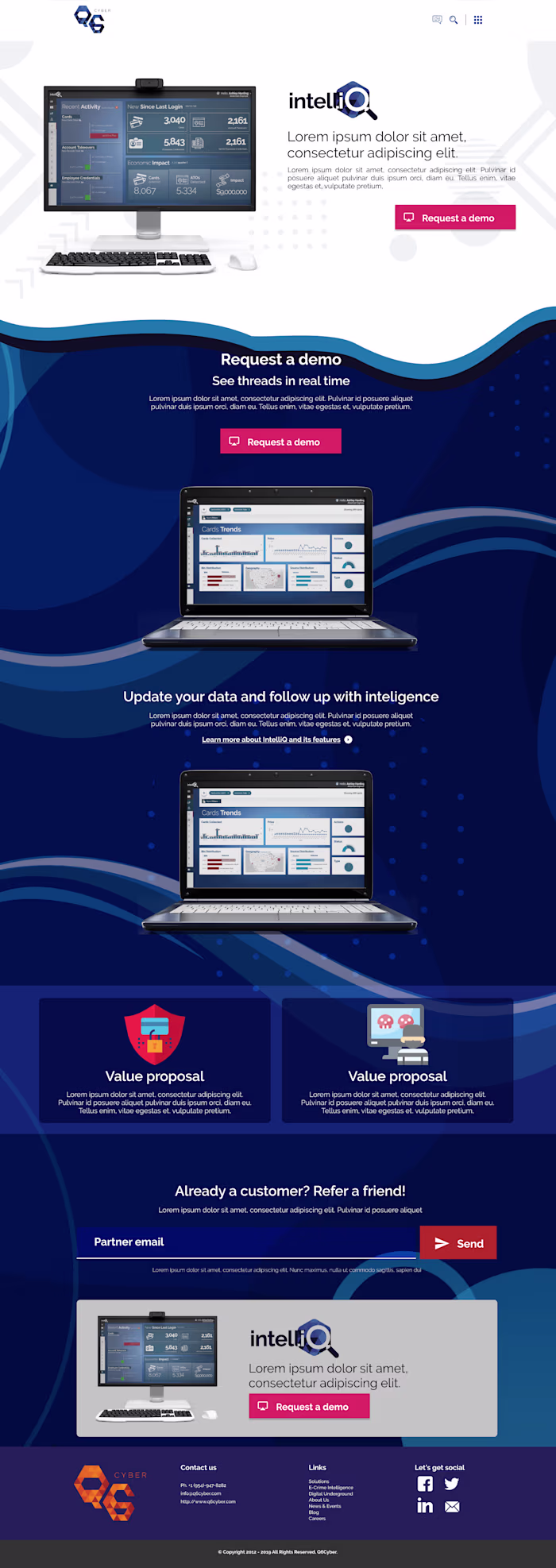 InelliQ Product Page Design